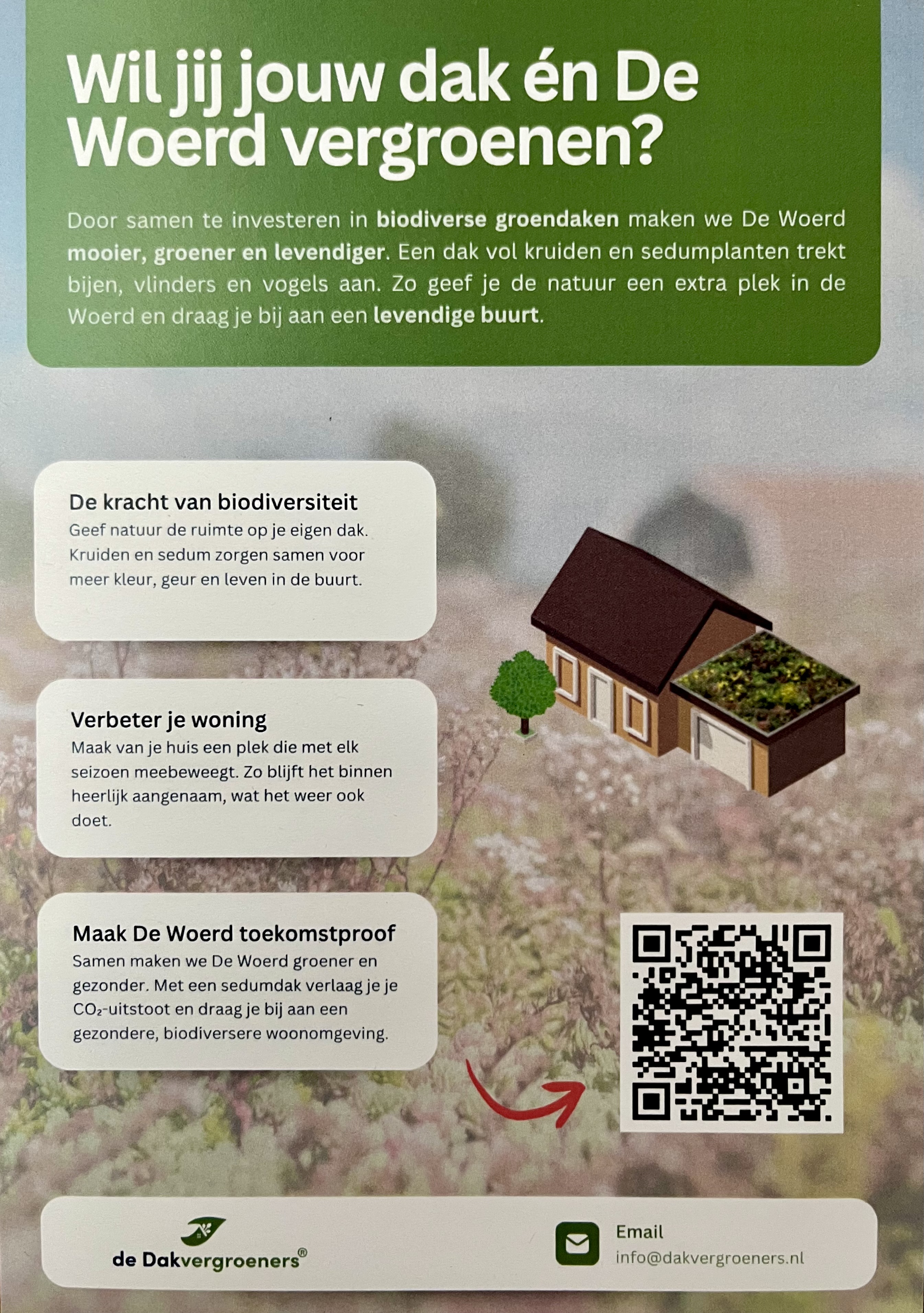 Flyer aanmelding groen dak